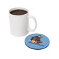 Eddie the blade round drinking coaster (blue)