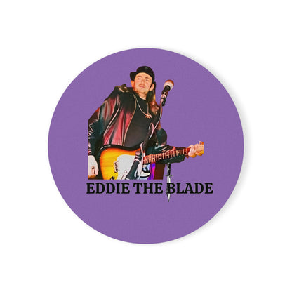 Eddie the blade round drinking Coaster (purple)