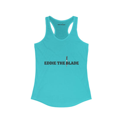 Eddie the blade blue lady's  Tank top w/logo