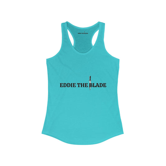 Eddie the blade blue lady's  Tank top w/logo