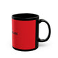 Eddie the blade red mug w/logo (black trim)