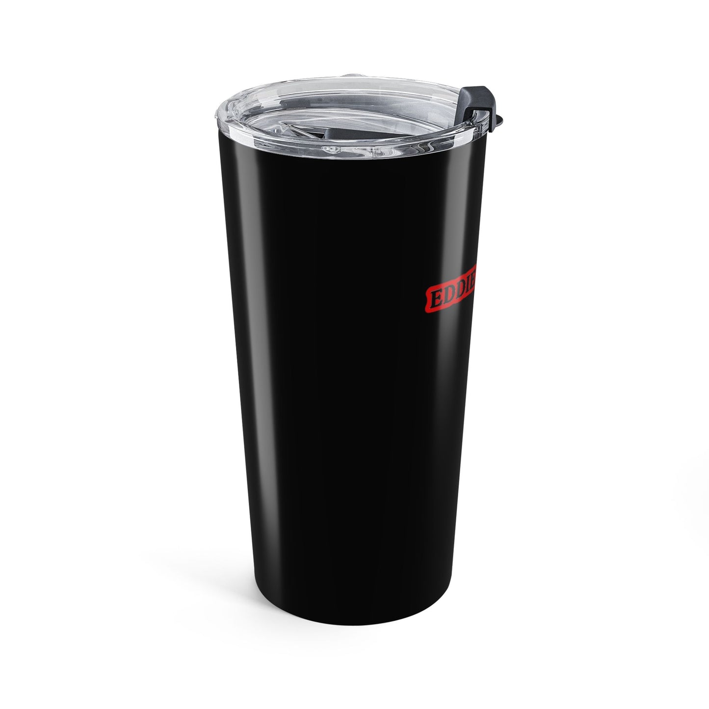 Eddie the blade black tumbler w/red logo