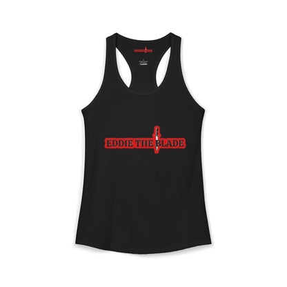 Black ladys Tank top w/red logo