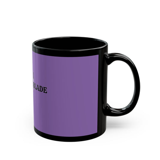 Eddie the blade purple mug w/logo (black trim)