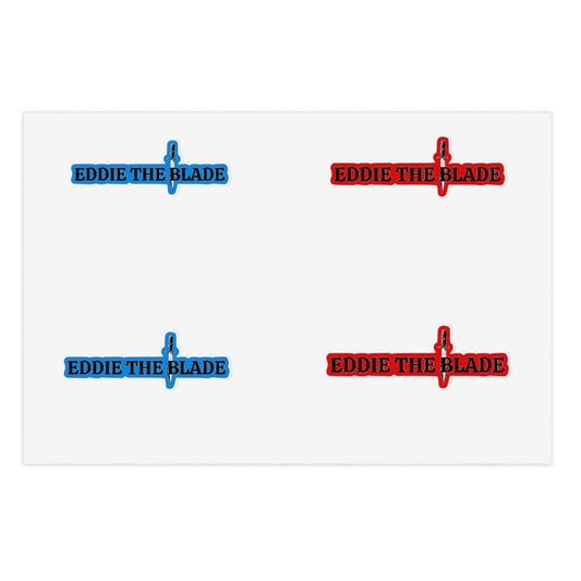 Eddir the blade logo Sticker Sheets red/blue