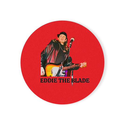 EDDIE the blade round drinking Coaster(red )