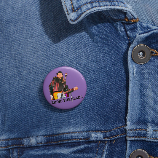 Eddie the blade Button/pin (purple)