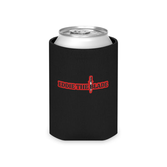 Eddie the blade black Can Cooler w/red logo