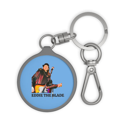 EDDIE the blade round key chain w/photo/logo (blue)