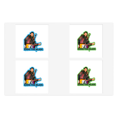 Eddie the blade blue and green Sticker Sheets w/photo/logo