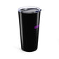Eddie the blade black tumbler w/purple logo