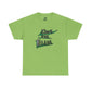 Eddie the blade lady's green  T-shirt w/leaf logo