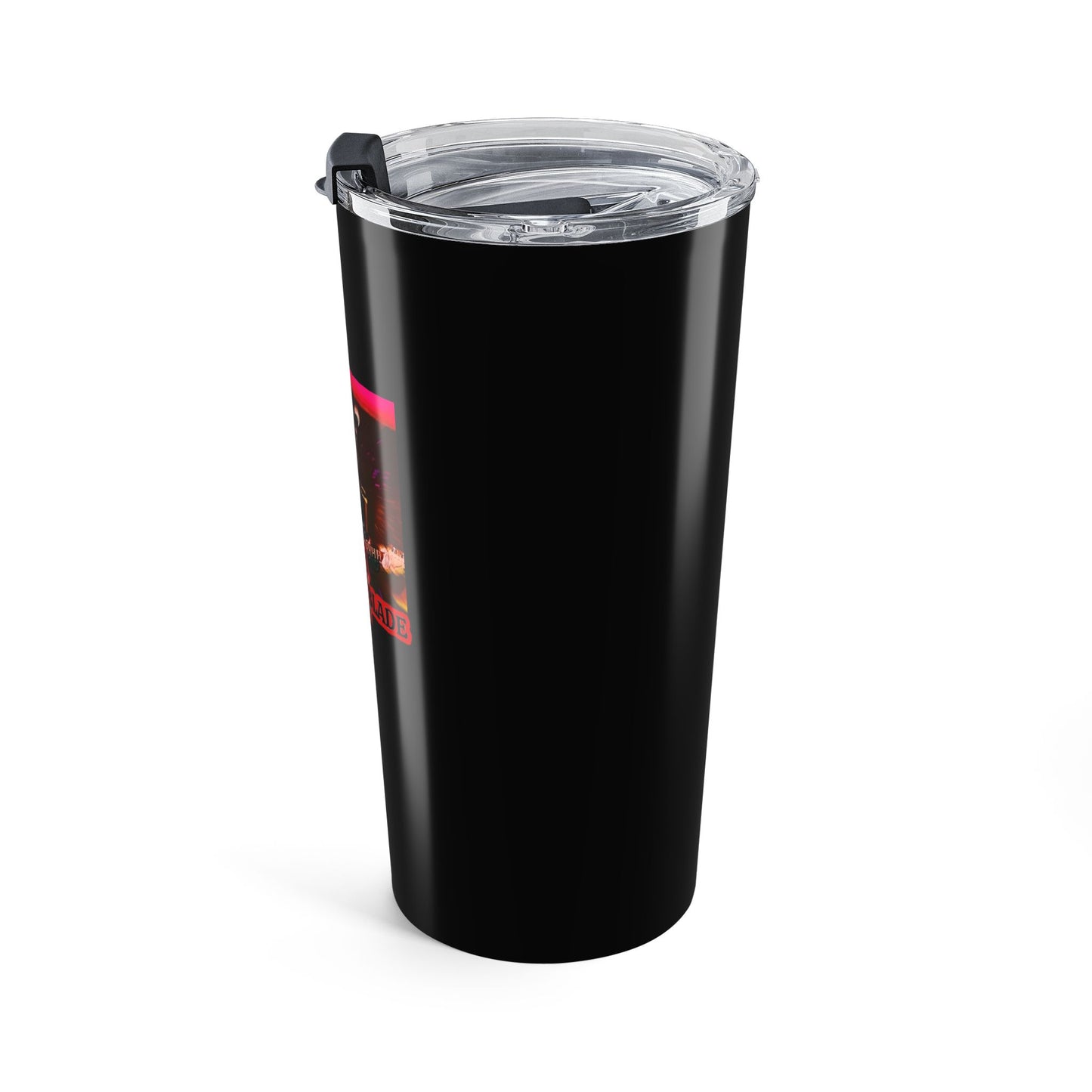 Eddie the blade black tumbler w/photo/red logo