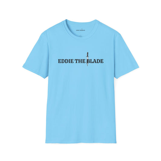 Eddie the blade lady's  T-Shirt (blue w/logo)