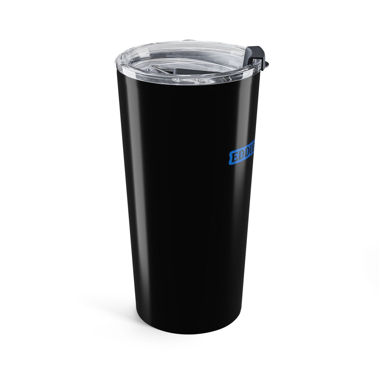 Eddie the blade black tumbler w/blue logo