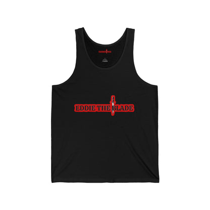Eddie the blade black men's Tank w/red logo