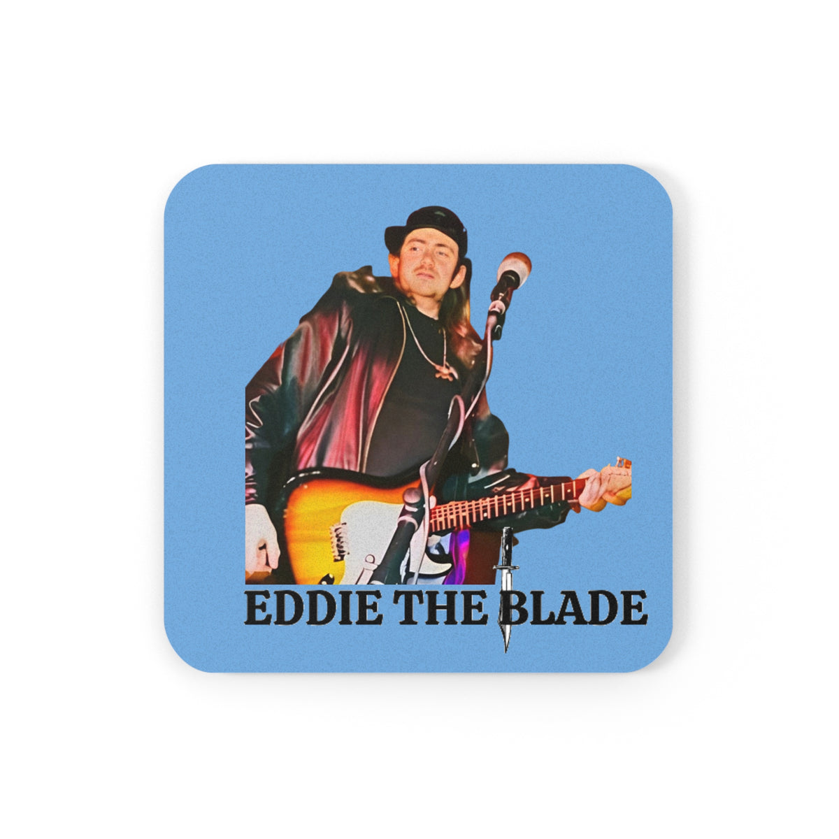 Eddie the blade blue drinking Coaster