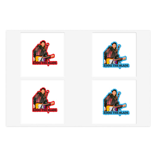 Eddie the blade red and blue sticker Sheets  w/photo/logo