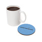 Eddie the blade round drinking Coaster (blue)