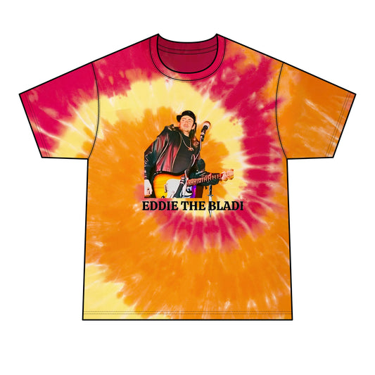 Eddie the blade orange rainbow Tie-Dye T-shirt