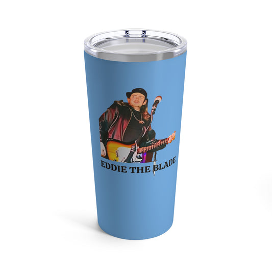 Eddie the blade blue Tumbler w/black logo