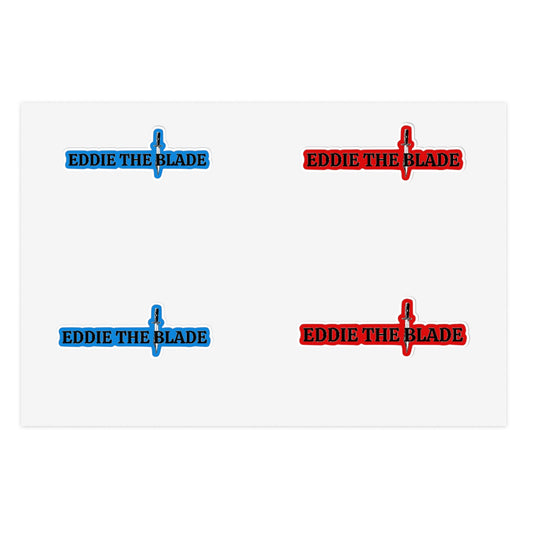 Eddir the blade logo Sticker Sheets red/blue