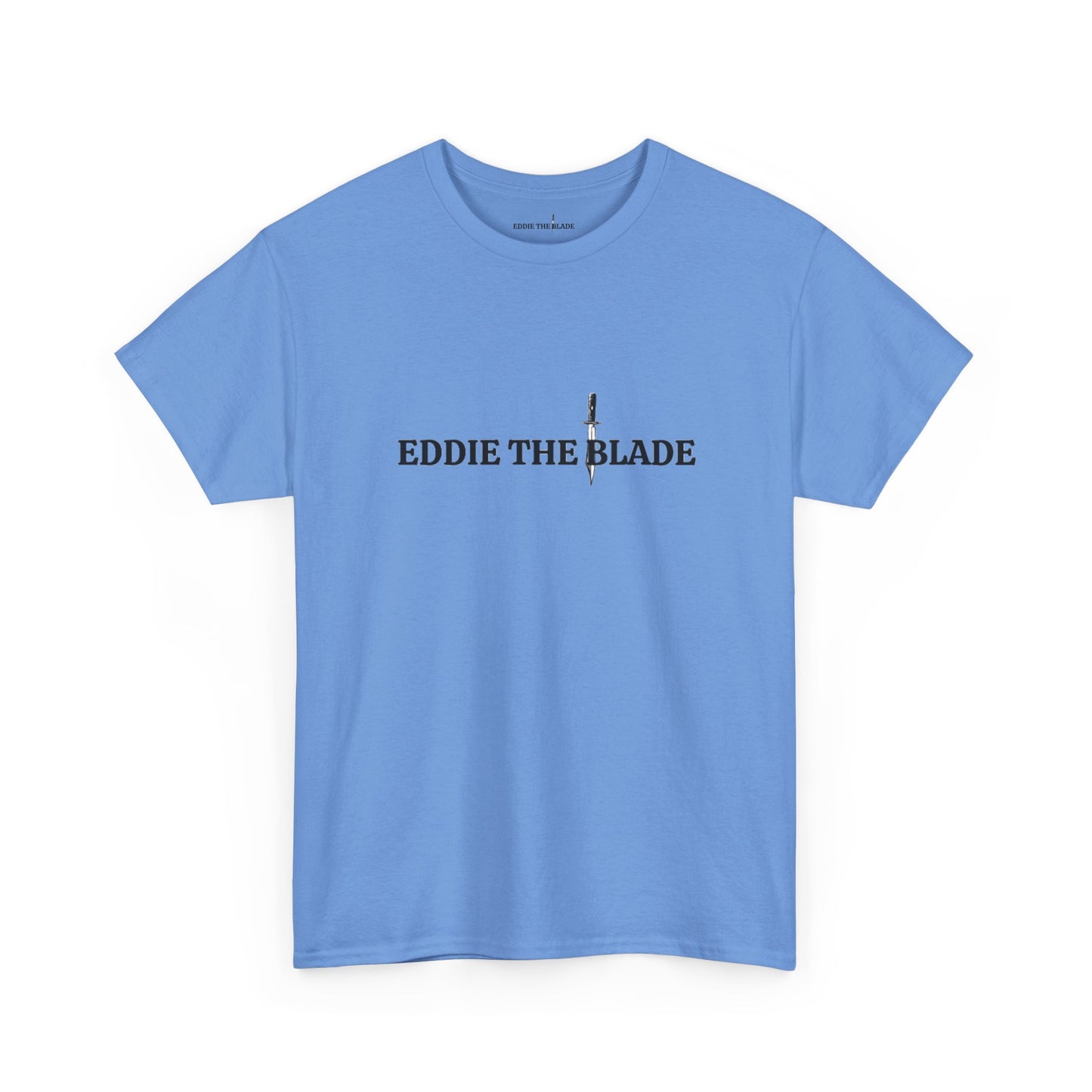Eddie the blade mens blue T-shirt w/logo