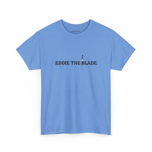 Eddie the blade mens blue T-shirt w/logo