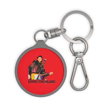 EDDIE the blade round key chain w/photo/logo (red)