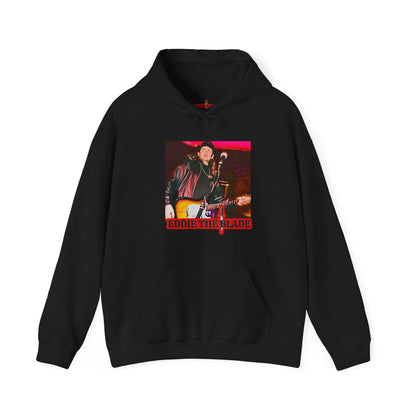 Eddie the blade black hoodie w/photo/red logo