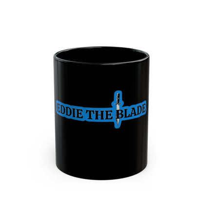 Eddie the blade Black Mug w/blue logo