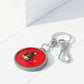 EDDIE the blade round key chain w/photo/logo (red)