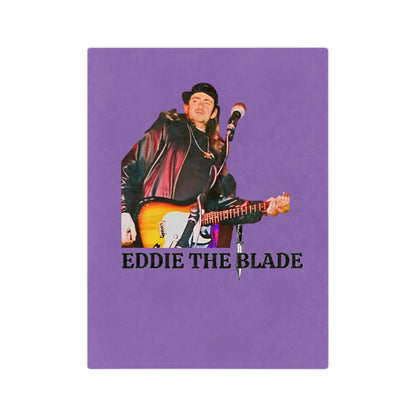 Eddie the blade purple blanket w/photo/logo