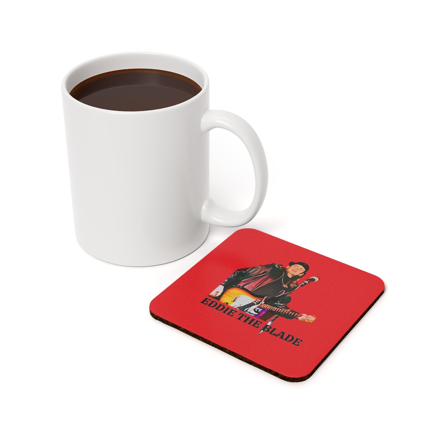 Eddie the blade drinking Coaster (red)