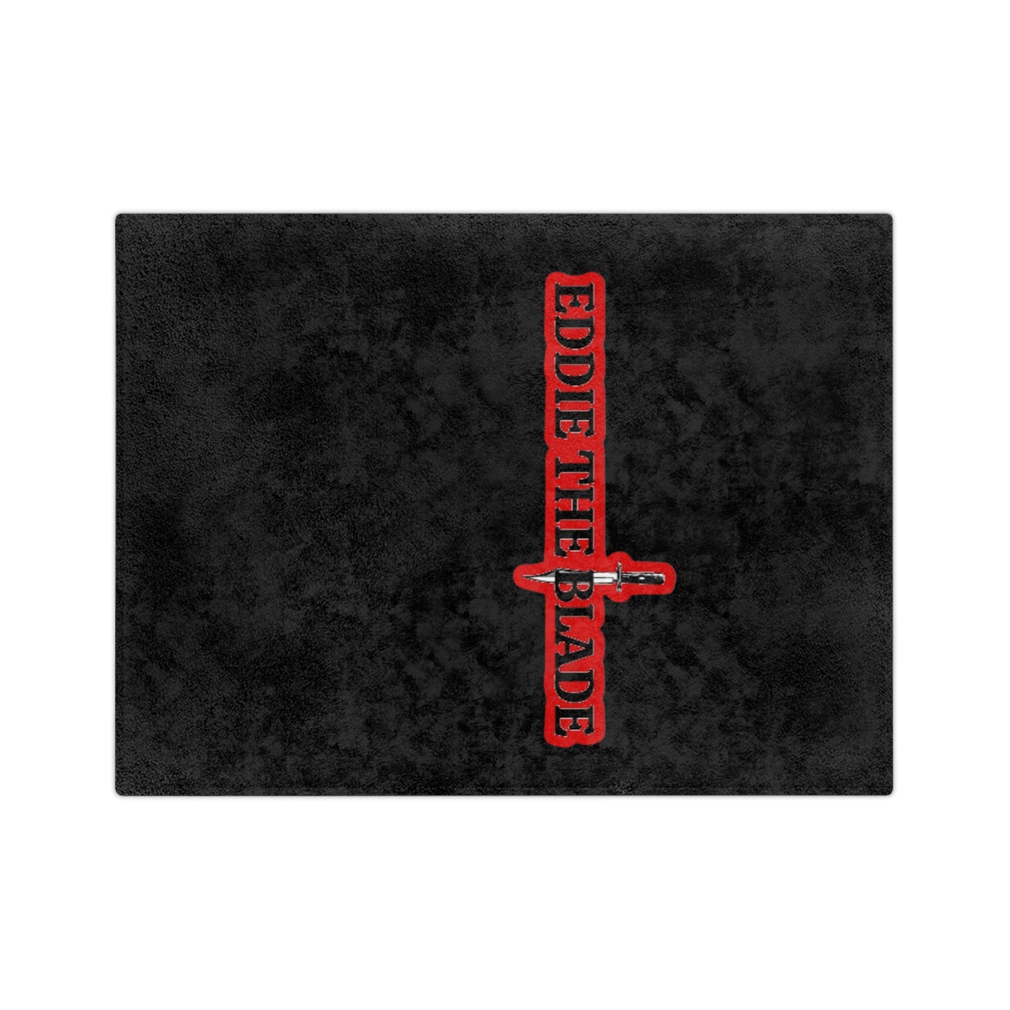 Eddie the blade black Blanket w/red logo