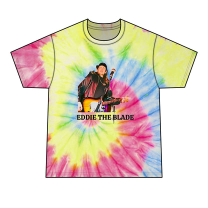 Eddie the blade neon rainbow Tie-Dye T-shirt