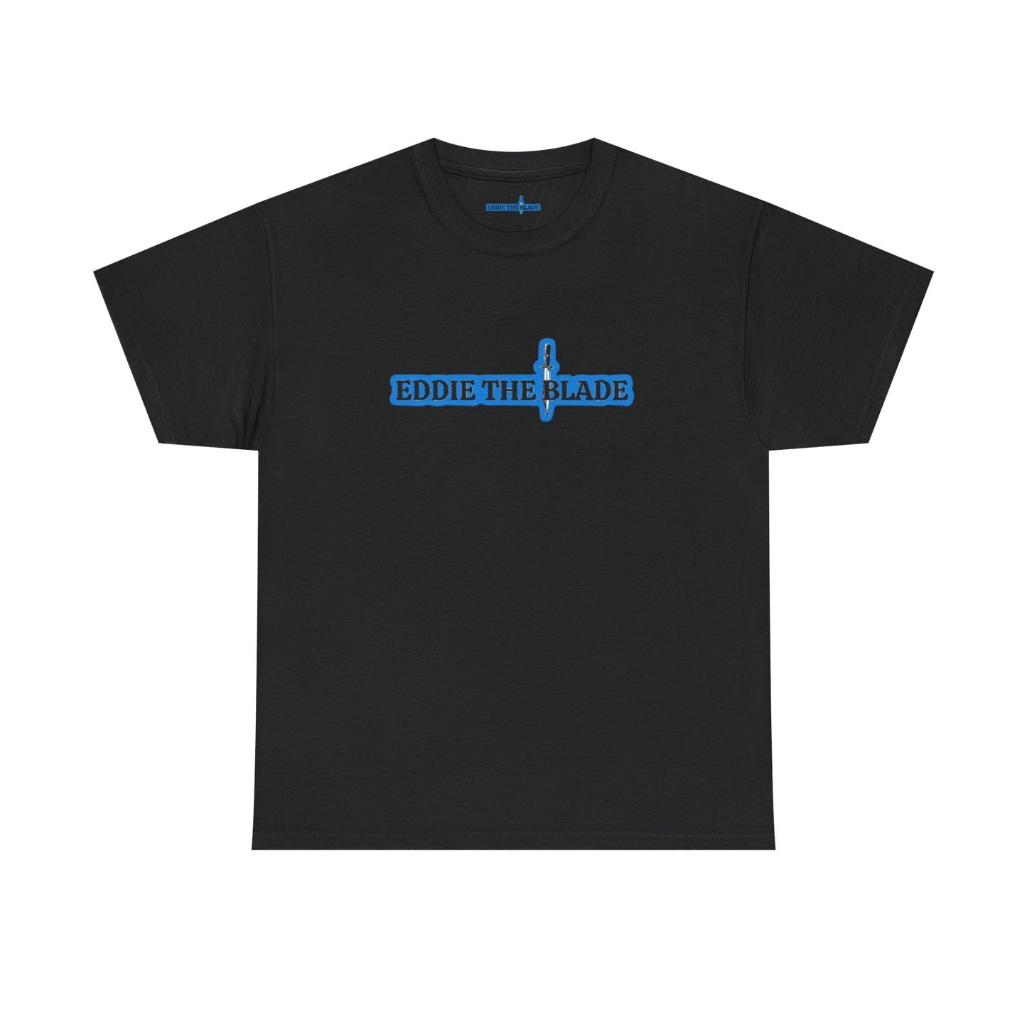 Eddie the blade black lady's t-shirt w/blue logo
