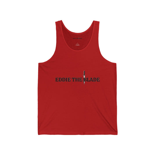 Eddie the blade mens red  Tank top w/logo
