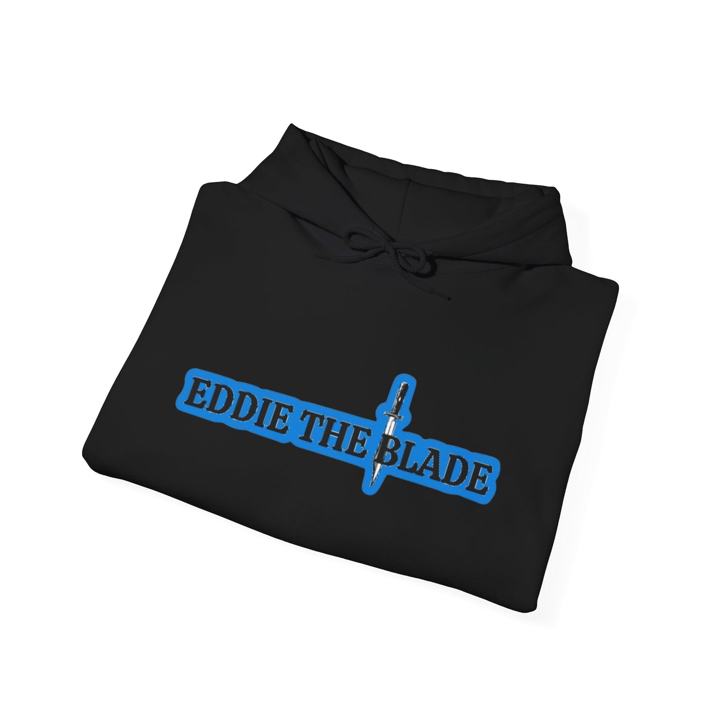 Eddie the blade black hoodie w/blue logo