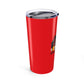 Eddie the blade red Tumbler with black logo