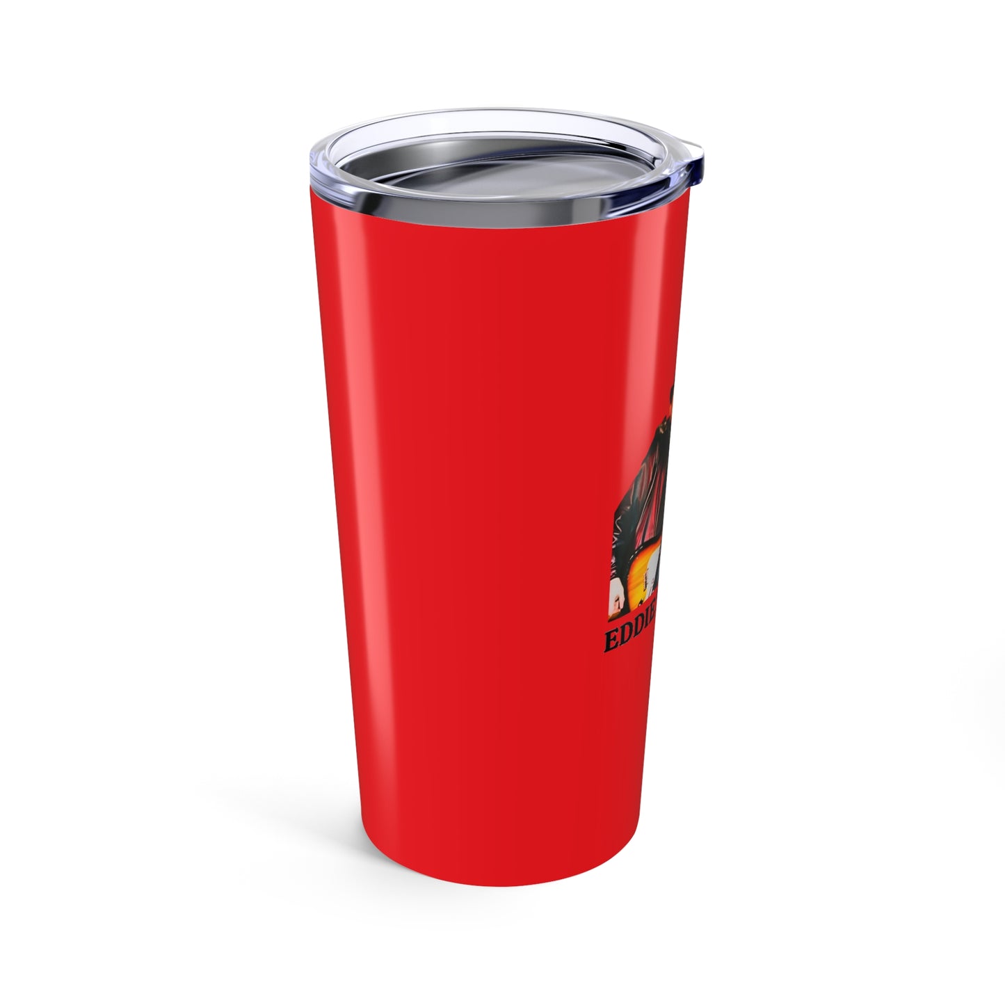 Eddie the blade red Tumbler with black logo