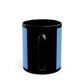 Eddie the blade blue mug w/logo ( black trim)