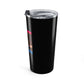 Eddie the blade black tumbler w/photo/blue logo