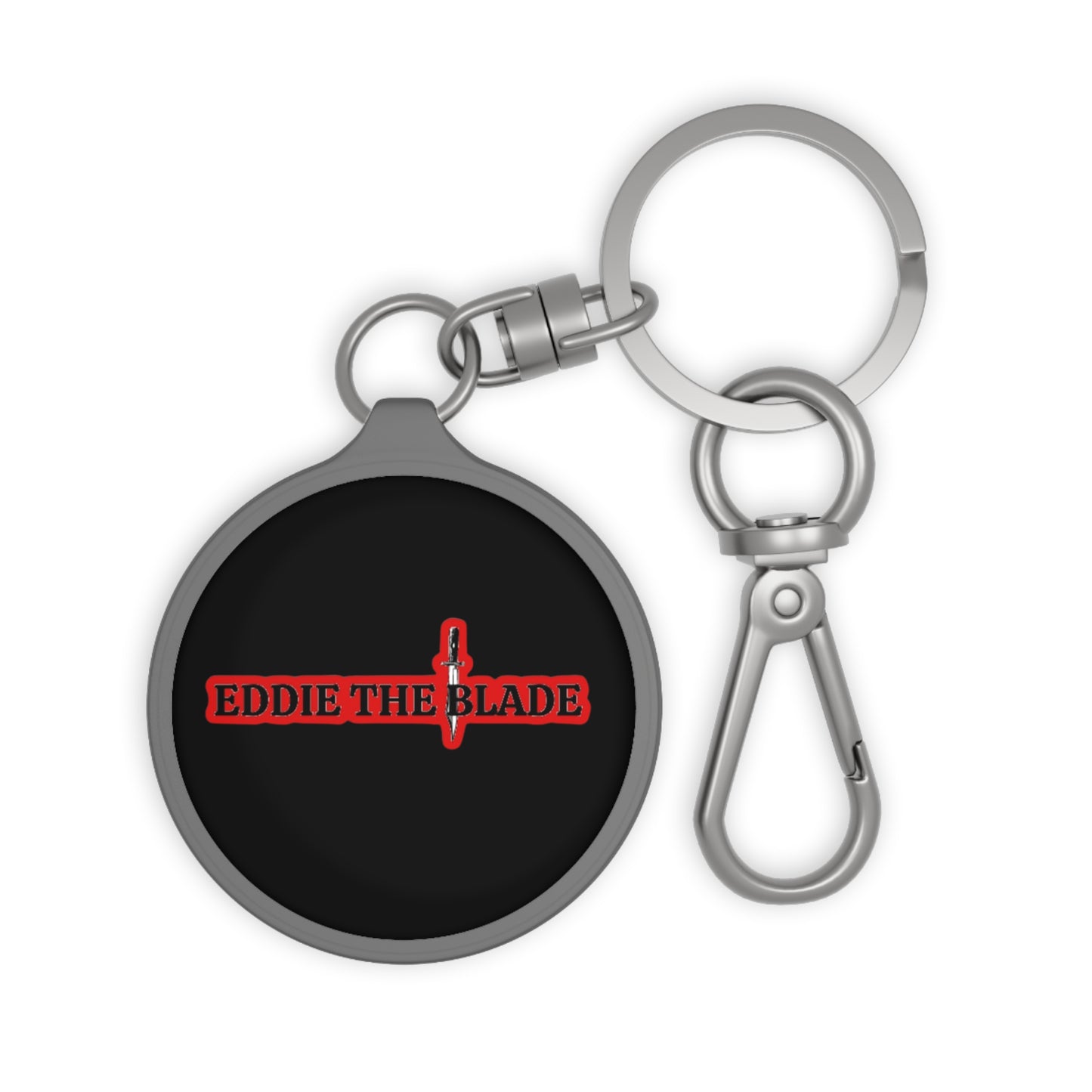 EDDIE the blade black keychain w/red logo