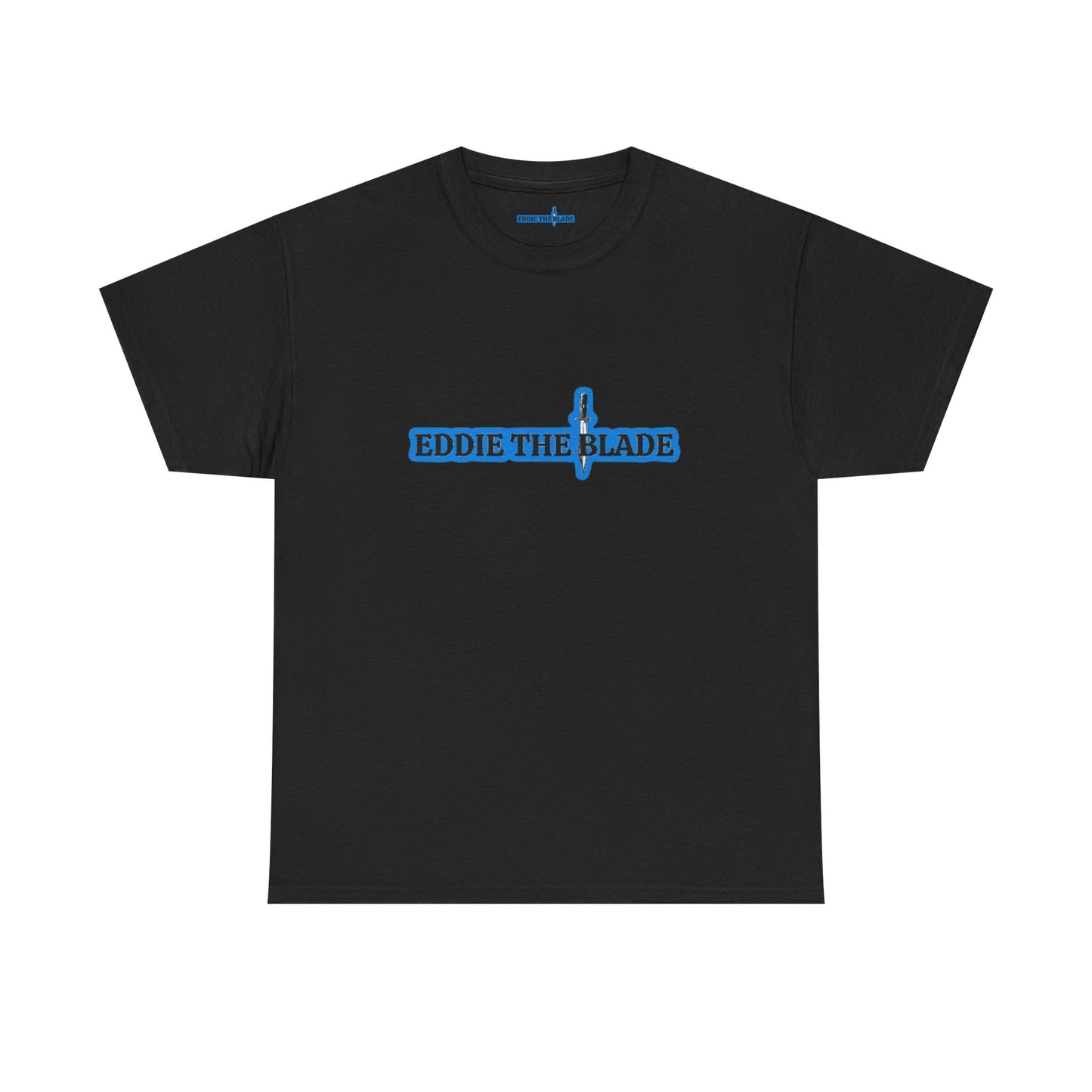 Eddie the blade black men's  T-shirt w/blue logo