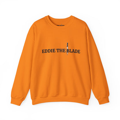 Eddie the blade orange sweat shirt w/logo