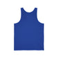 Eddie the blade mens blue tank top w/photo/red logo