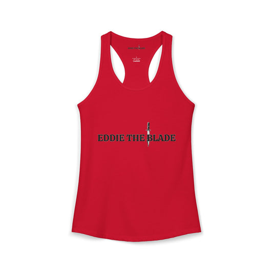 Eddie the blade red ladys Tank top w/ red logo