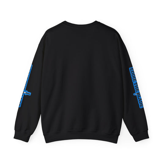 Eddie the blade black Sweatshirt w/photo/blue logo