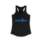 Black ladys Tank top w/blue logo